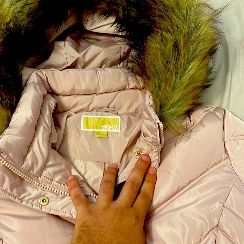 Micheal kors pink cream jacket